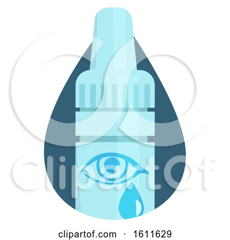 Clipart of a Bottle of Eye Drops - Royalty Free Vector Illustration by Vector Tradition SM