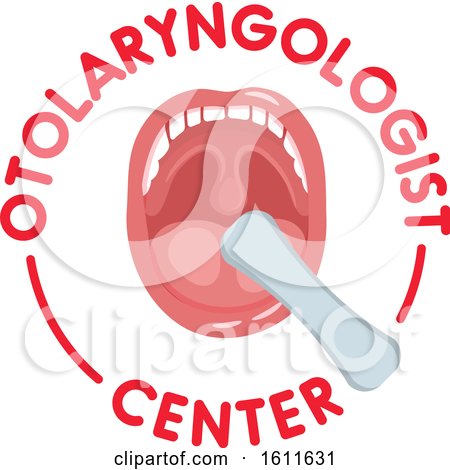 Clipart of a Open Mouth Otolaryngologist Design - Royalty Free Vector Illustration by Vector Tradition SM