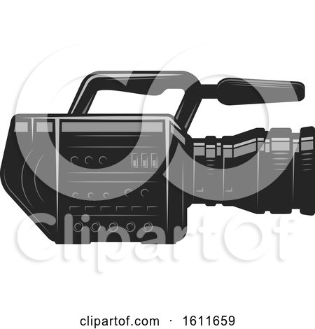 Clipart of a Movie Camera - Royalty Free Vector Illustration by Vector Tradition SM