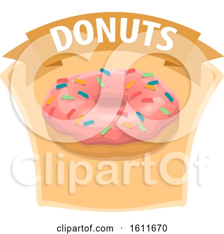 Clipart of a Bakery Donut Design - Royalty Free Vector Illustration by Vector Tradition SM