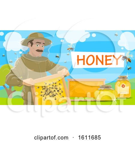 Clipart of a Beekeeper - Royalty Free Vector Illustration by Vector Tradition SM