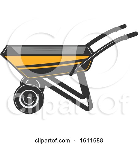 Clipart of a Wheelbarrow - Royalty Free Vector Illustration by Vector Tradition SM