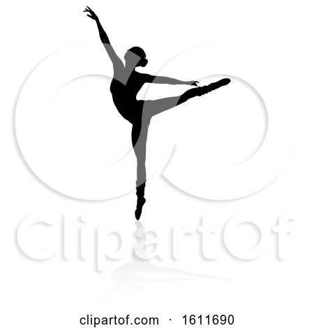 Silhouette Ballet Dancer by AtStockIllustration