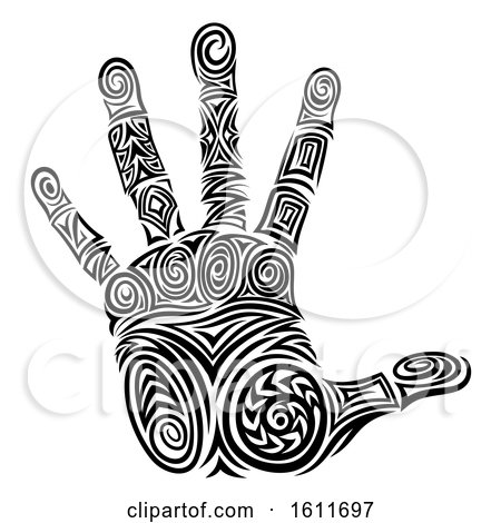 Hand Abstract Pattern Concept Design by AtStockIllustration