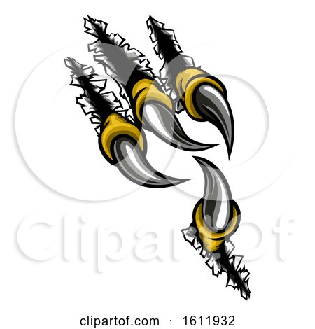 Eagle Claw Ripping Through Background by AtStockIllustration