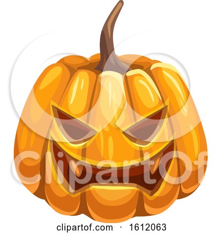 Clipart of a Jackolantern Halloween Pumpkin - Royalty Free Vector Illustration by Vector Tradition SM