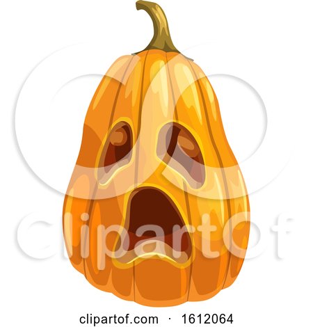 Clipart of a Jackolantern Halloween Pumpkin - Royalty Free Vector Illustration by Vector Tradition SM