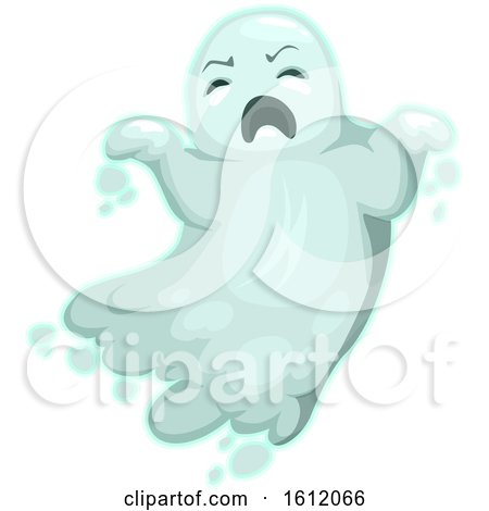 Clipart of a Spooky Halloween Ghost - Royalty Free Vector Illustration by Vector Tradition SM