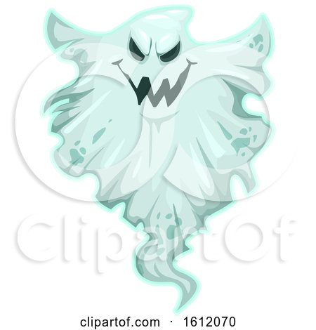 Clipart of a Spooky Halloween Ghost - Royalty Free Vector Illustration by Vector Tradition SM