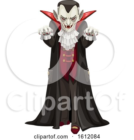 Clipart of an Approaching Vampire - Royalty Free Vector Illustration by Vector Tradition SM