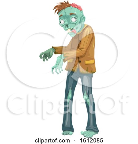 Clipart of a Walking Zombie - Royalty Free Vector Illustration by Vector Tradition SM