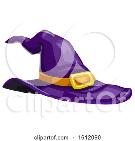 Clipart of a Purple Witch Hat - Royalty Free Vector Illustration by Vector Tradition SM