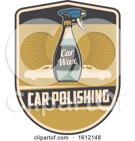 Clipart of a Vintage Automotive Cleaning Design - Royalty Free Vector Illustration by Vector Tradition SM