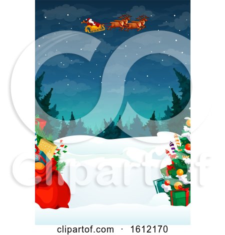 Clipart of a Christmas Background - Royalty Free Vector Illustration by Vector Tradition SM