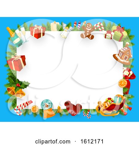 Clipart of a Christmas Border - Royalty Free Vector Illustration by Vector Tradition SM