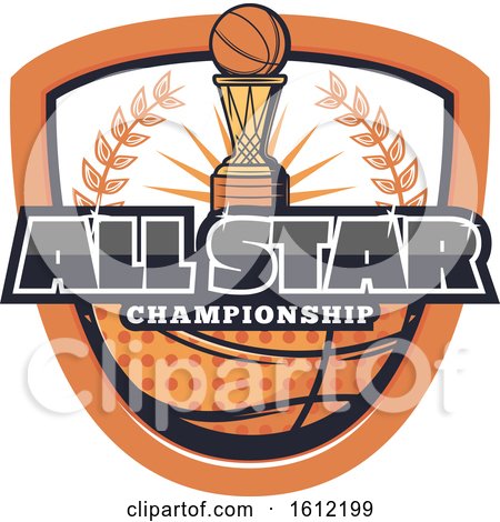 Clipart of a Basketball Sports Design - Royalty Free Vector Illustration by Vector Tradition SM