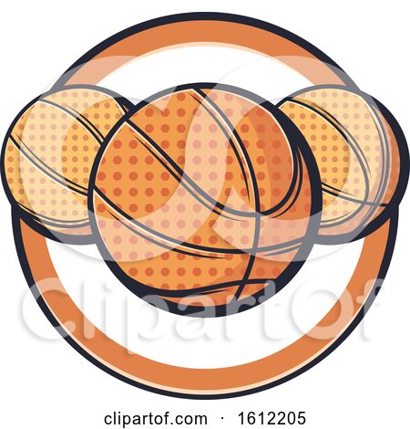 Clipart of a Basketball Sports Design - Royalty Free Vector Illustration by Vector Tradition SM