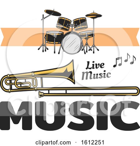 Clipart of a Music Design - Royalty Free Vector Illustration by Vector Tradition SM