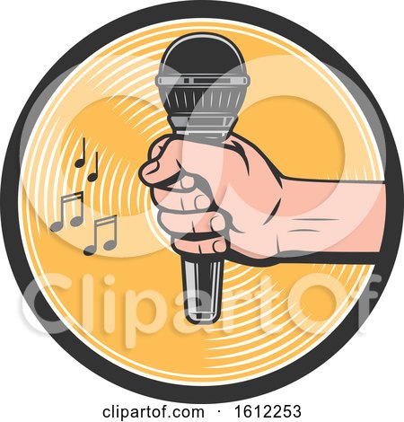 Clipart of a Karaoke Music Design - Royalty Free Vector Illustration by Vector Tradition SM