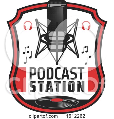 Clipart of a Podcast Station Music Design - Royalty Free Vector Illustration by Vector Tradition SM