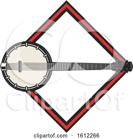 Clipart of a Banjo Music Design - Royalty Free Vector Illustration by Vector Tradition SM