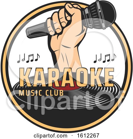Clipart of a Karaoke Music Design - Royalty Free Vector Illustration by Vector Tradition SM