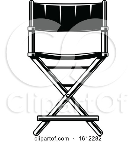 Clipart of a Cinema Movie Director Chair - Royalty Free Vector Illustration by Vector Tradition SM