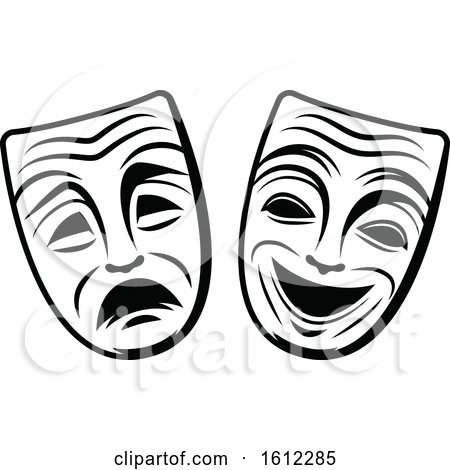 Clipart of Theater Masks - Royalty Free Vector Illustration by Vector Tradition SM