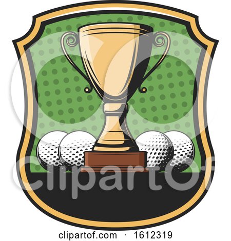 Clipart of a Golf Championship Sports Design - Royalty Free Vector Illustration by Vector Tradition SM