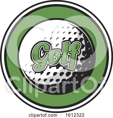 Clipart of a Golf Sports Design - Royalty Free Vector Illustration by Vector Tradition SM