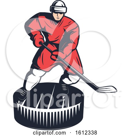 Clipart of a Hockey Sports Design - Royalty Free Vector Illustration by Vector Tradition SM