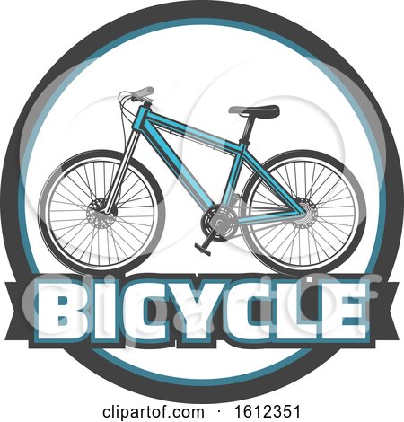 Clipart of a Bicycle Logo - Royalty Free Vector Illustration by Vector Tradition SM