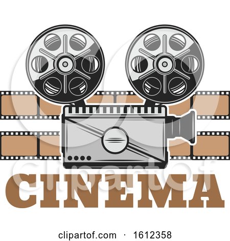 Clipart of a Cinema Movie Camera - Royalty Free Vector Illustration by Vector Tradition SM