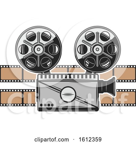 Clipart of a Cinema Movie Camera - Royalty Free Vector Illustration by Vector Tradition SM
