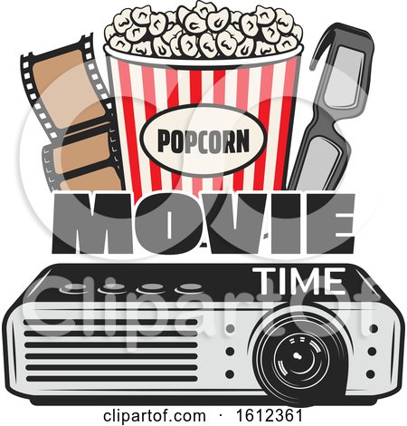 Clipart of a Cinema Movie Design - Royalty Free Vector Illustration by Vector Tradition SM