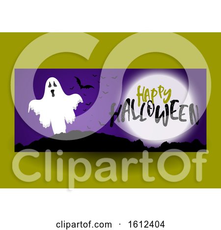 Halloween Banner Design with Ghost by KJ Pargeter
