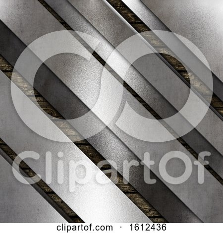 Abstract Metallic Texture on a Wooden Background by KJ Pargeter