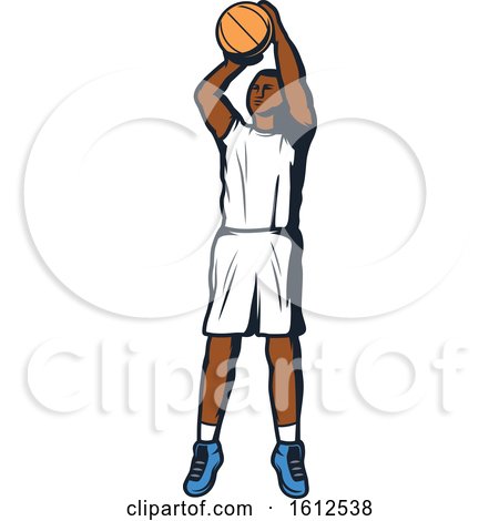Clipart of a Baskeball Player - Royalty Free Vector Illustration by Vector Tradition SM