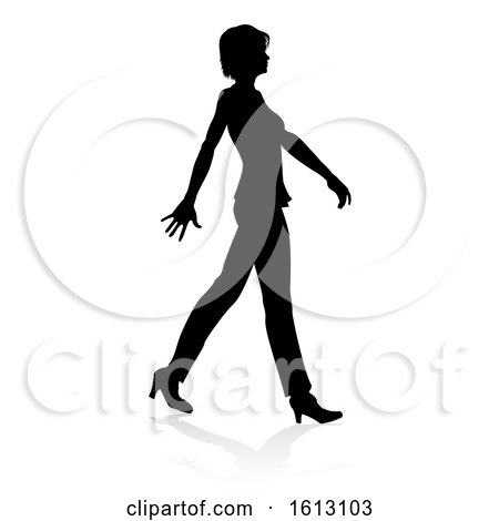 Business Person Silhouette, on a white background by AtStockIllustration