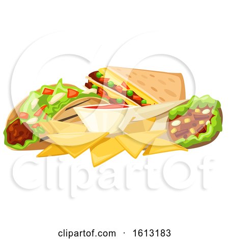 Clipart of Mexican Foods - Royalty Free Vector Illustration by Vector Tradition SM