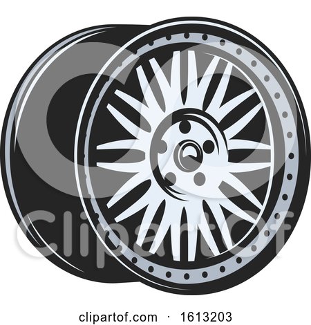 Clipart of a Rim Automotive Design - Royalty Free Vector Illustration by Vector Tradition SM