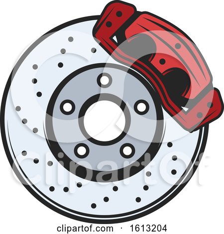 Clipart of a Car Brakes Automotive Design - Royalty Free Vector Illustration by Vector Tradition SM