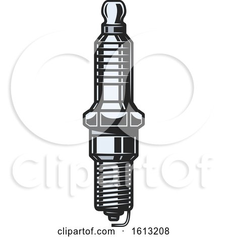 Clipart of a Spark Plug Automotive Design - Royalty Free Vector Illustration by Vector Tradition SM
