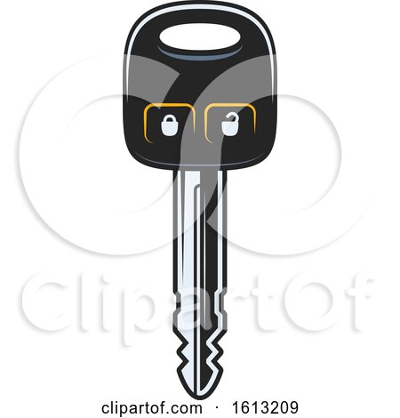 Clipart of a Car Key Automotive Design - Royalty Free Vector Illustration by Vector Tradition SM