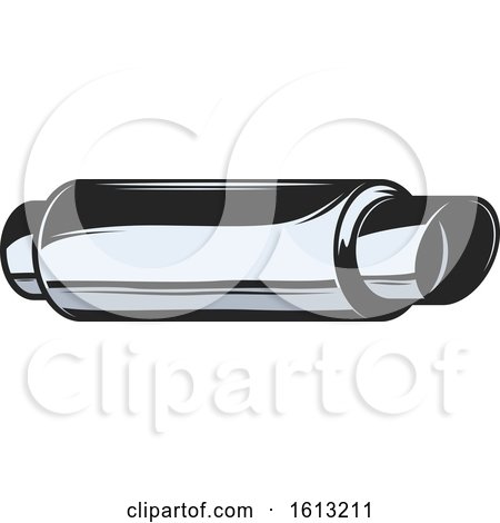 Clipart of a Muffler Automotive Design - Royalty Free Vector Illustration by Vector Tradition SM