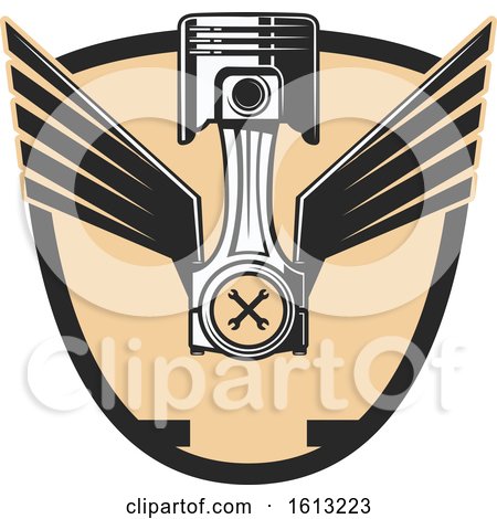 Clipart of a Piston Automotive Design - Royalty Free Vector Illustration by Vector Tradition SM