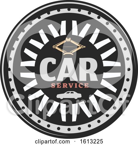 Clipart of a Car Service Automotive Design - Royalty Free Vector Illustration by Vector Tradition SM