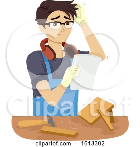 Teen Boy Woodworking Problem Illustration by BNP Design Studio