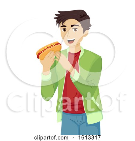 Teen Guy Hotdog Illustration by BNP Design Studio