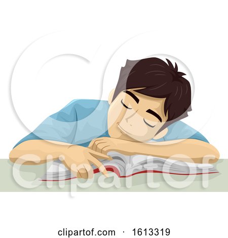 Teen Guy Sleep Book Illustration by BNP Design Studio